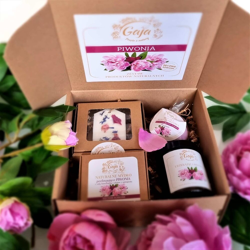 Zestaw prezentowy Piwonia - Olejarnia Gaja