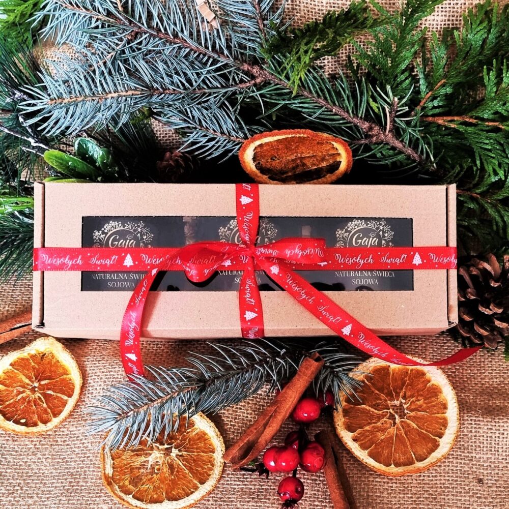 Zestaw prezentowy 3 świec - Olejarnia Gaja