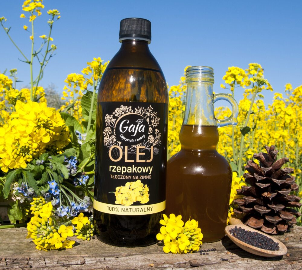 Olej rzepakowy nierafinowany, 100% naturalny
