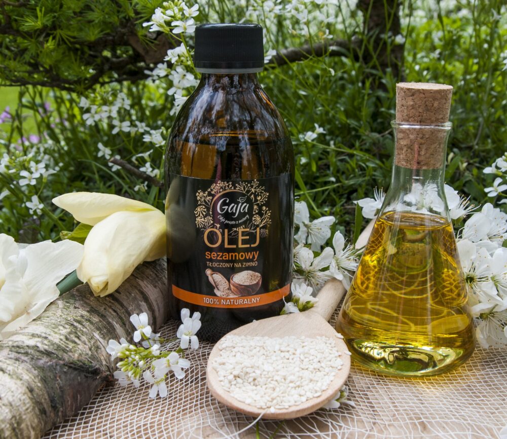 Olej sezamowy nierafinowany, 100% naturalny