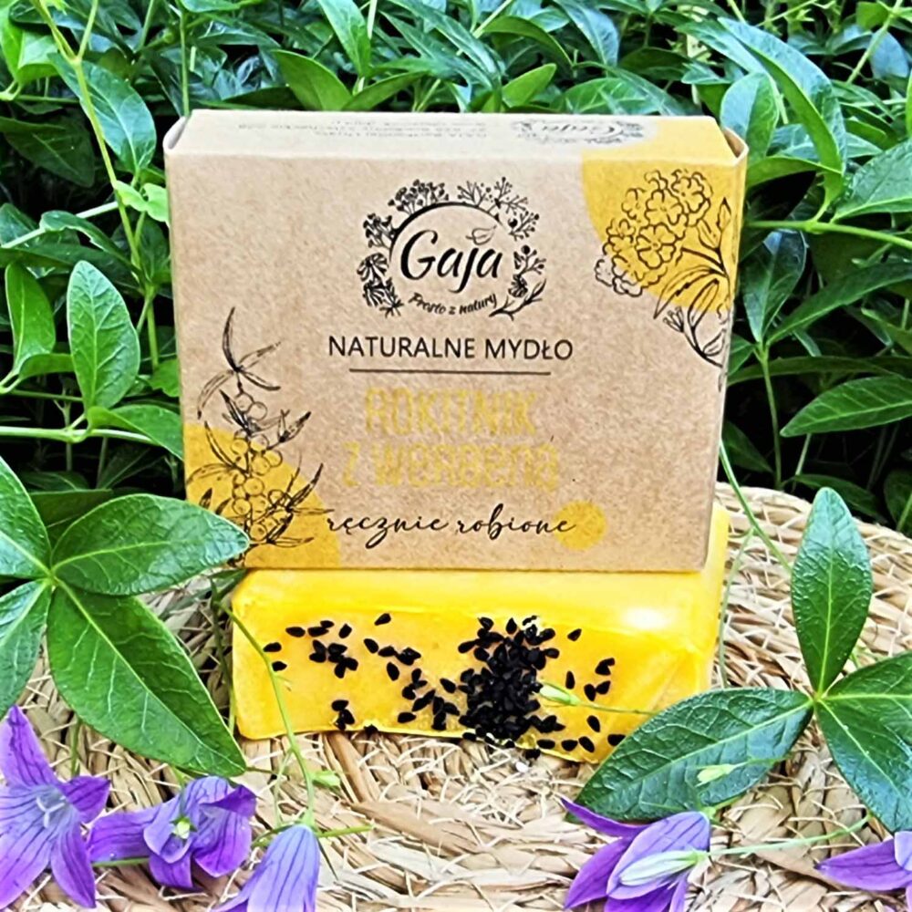 Naturalne mydło rokitnik z werbeną - Olejarnia Gaja